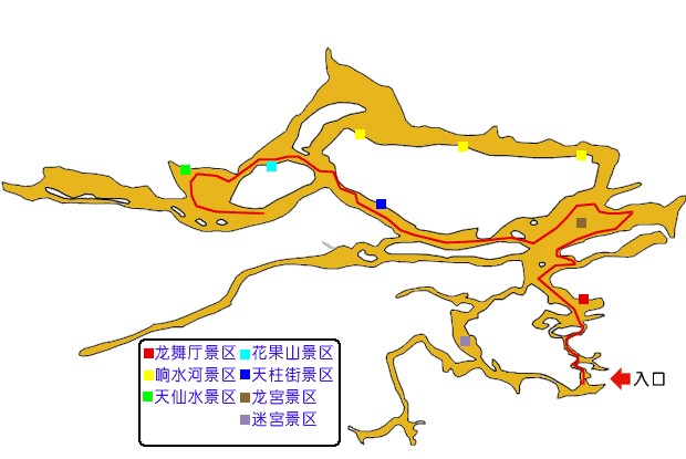 黄龙洞景区地图