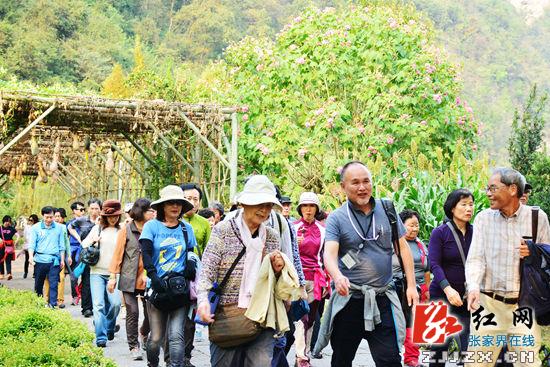 武陵源：黄龙洞景区十月份旅游形势持续火爆