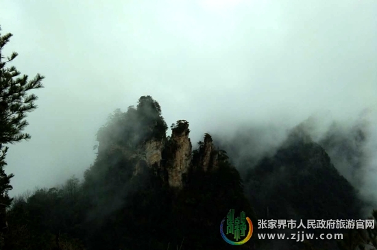 张家界核心景区武陵源雨后云海美如仙境